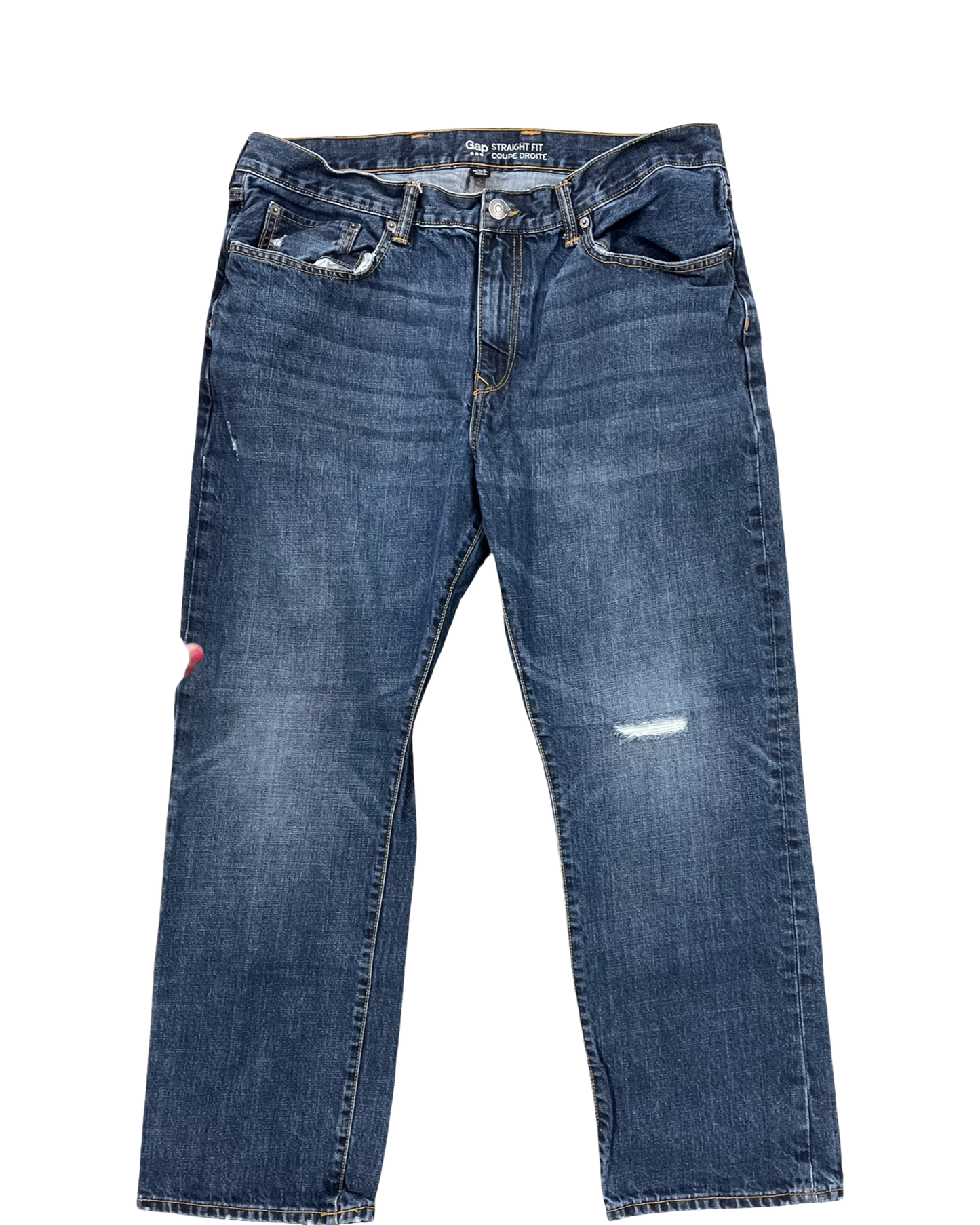 Jeans Straight By Gap In Blue Denim, Size:20