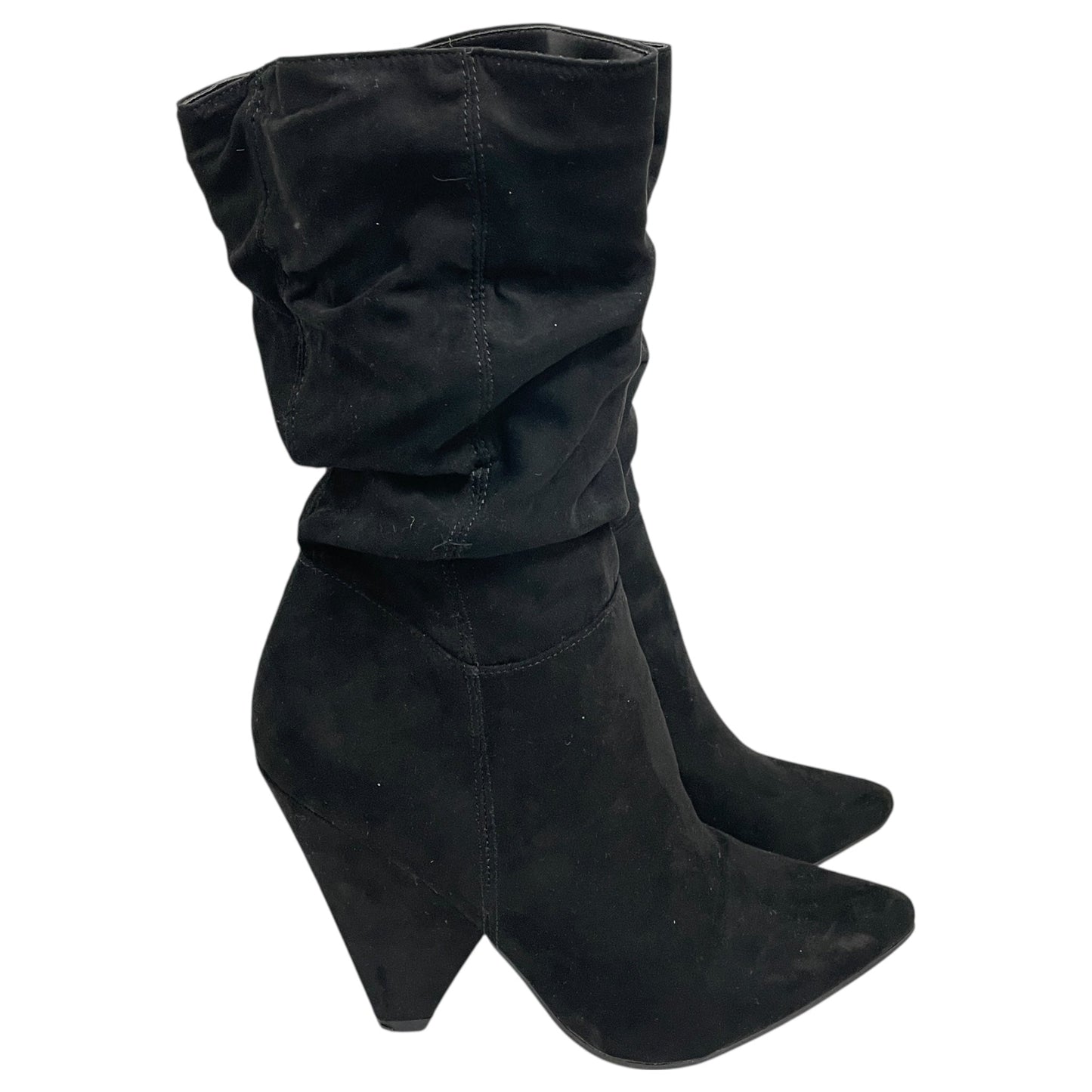 Boots Ankle Heels By Bamboo In Black, Size:6