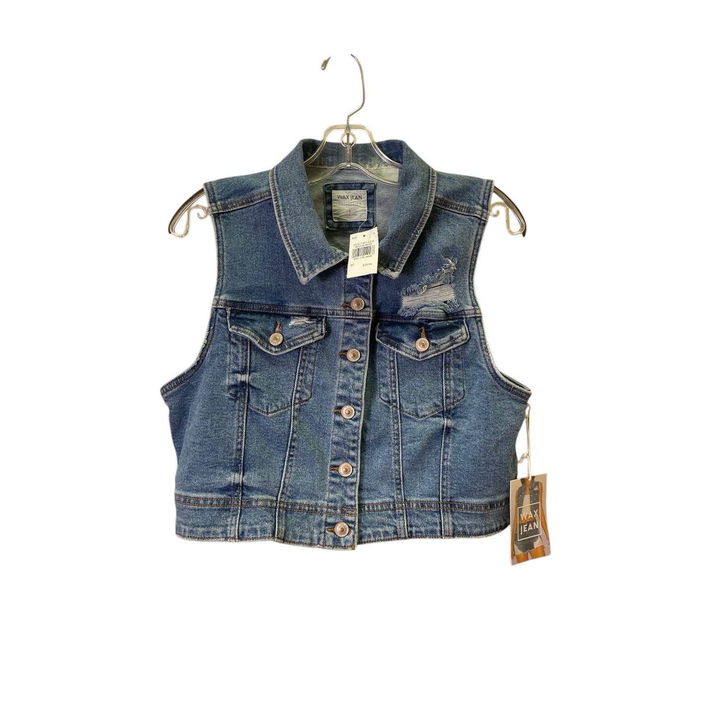 Vest Other By WaxJean In Blue Denim, Size:L