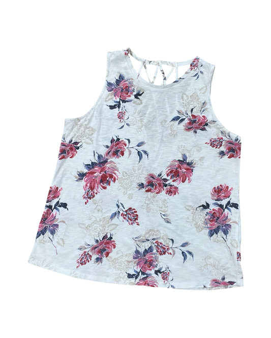 Top Sleeveless By Maurices In Floral Print, Size:L