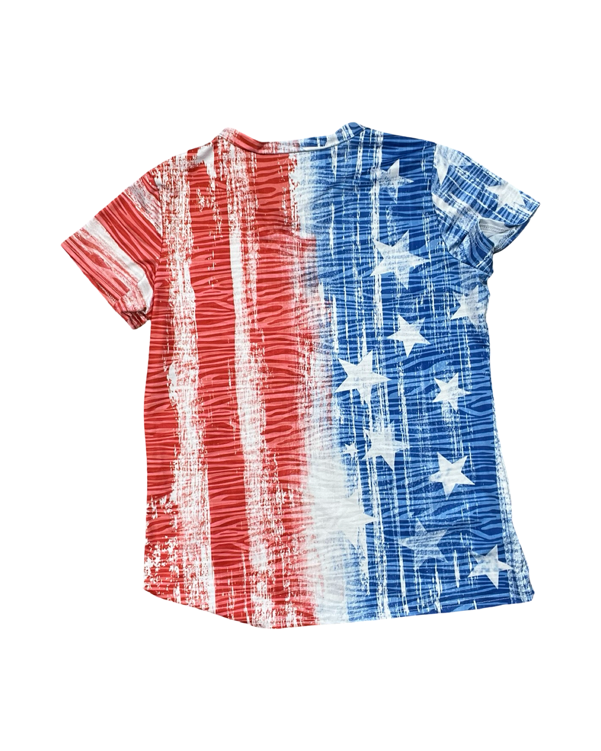 Top Ss By Clothes Mentor In Blue Red & White, Size:M