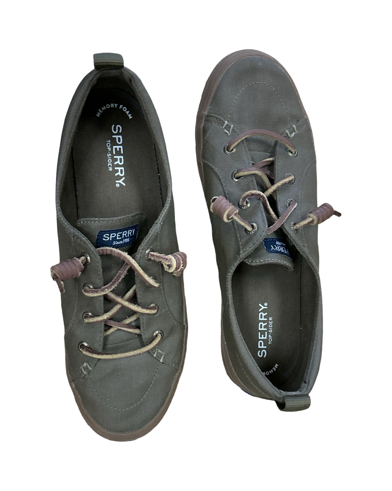 Shoes Flats By Sperry In Green, Size:9