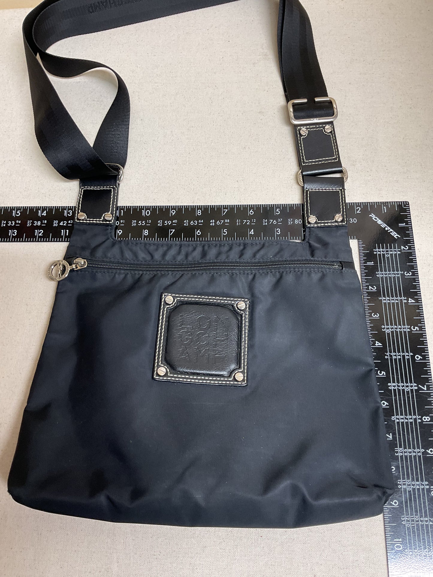 Handbag Designer By Longchamp In Black, Size:Medium