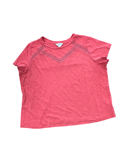 Top Ss By Liz Claiborne In Pink, Size:2X