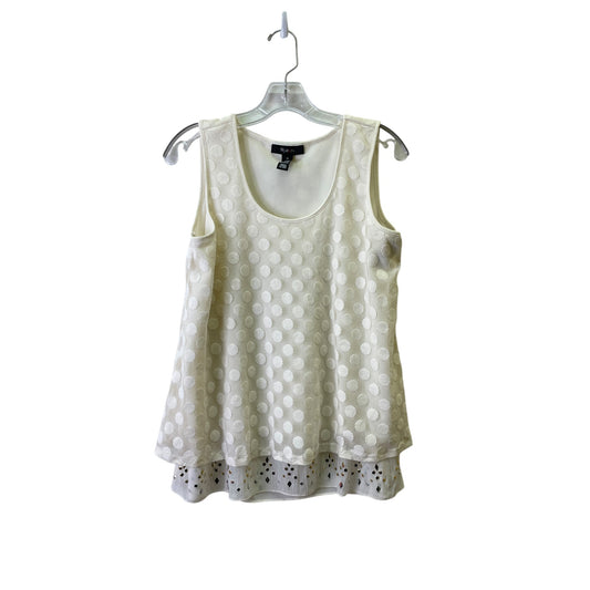 Top Sleeveless By Style And Company In Cream, Size:M