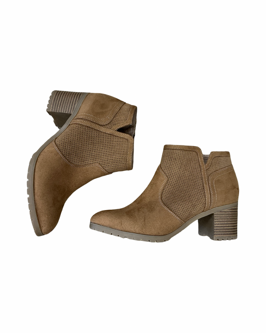 Boots Ankle Heels By Life Stride In Brown, Size:8
