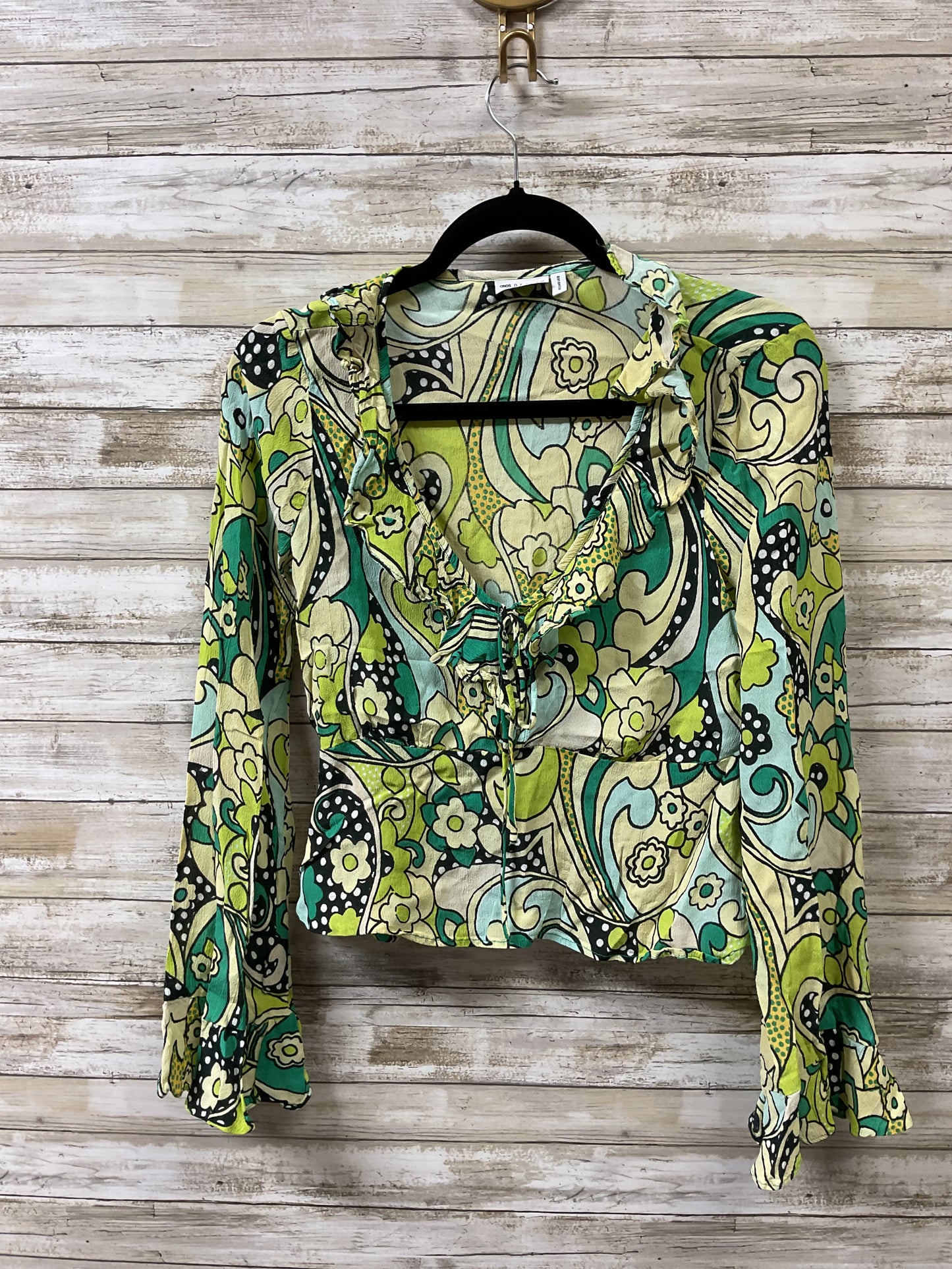 Top Ls By Asos In Green, Size:8