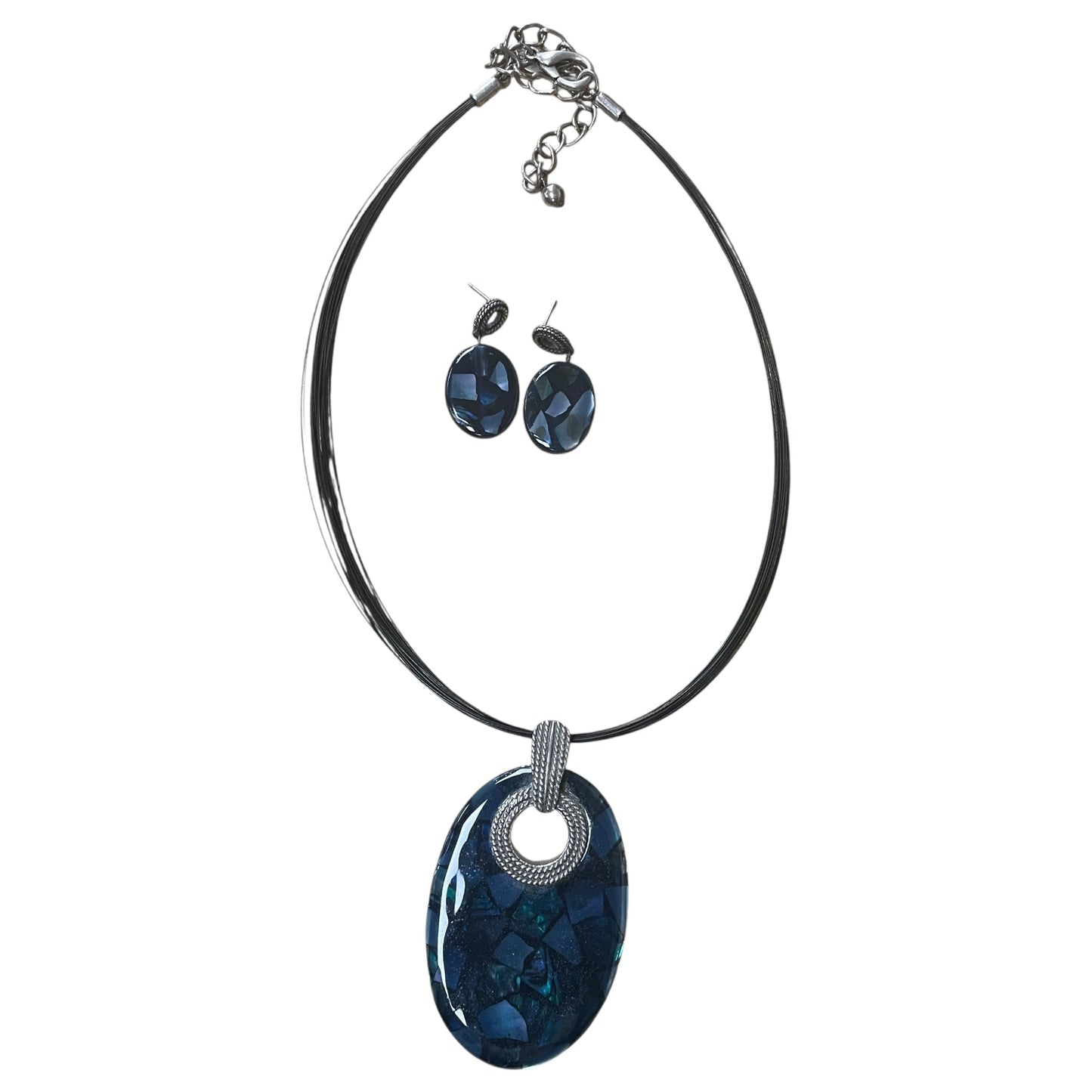 Necklace Set By Chicos In Blue, Size:02 Piece Set