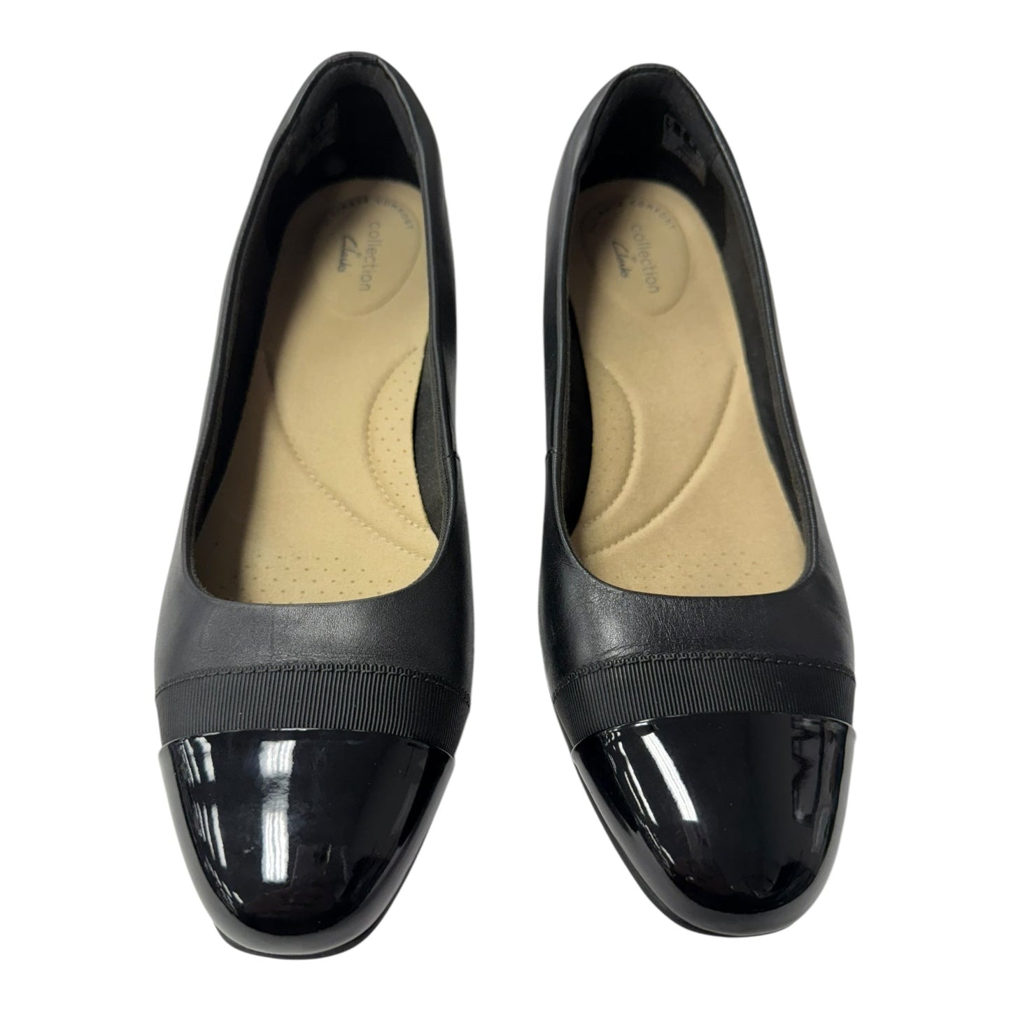 Shoes Flats By Clarks In Black, Size:9