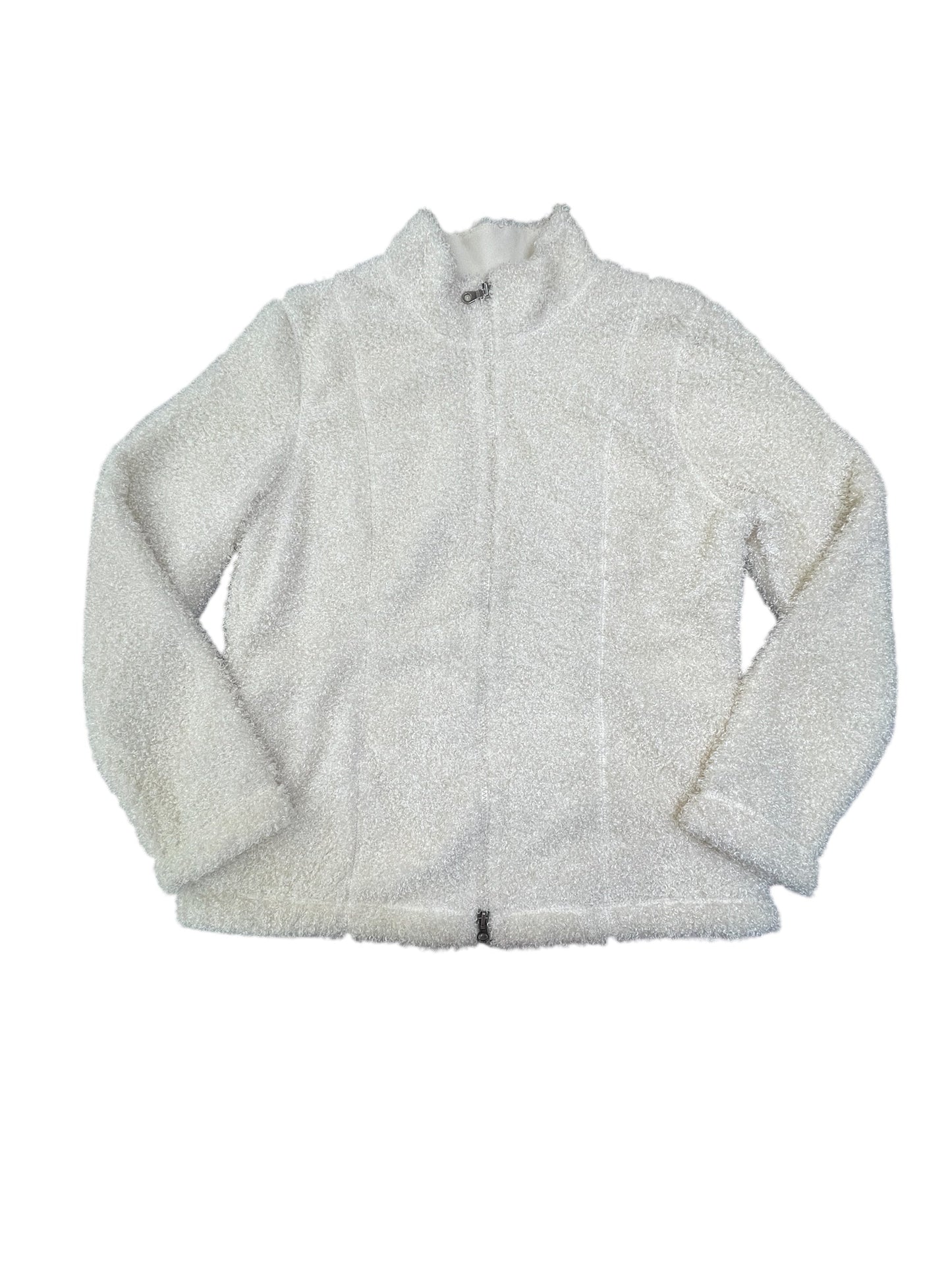 Jacket Faux Fur & Sherpa By J. Jill In Cream, Size:M