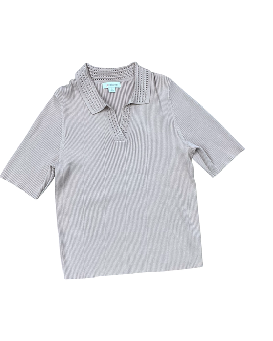Sweater Ss By Liz Claiborne In Pink, Size:Xl