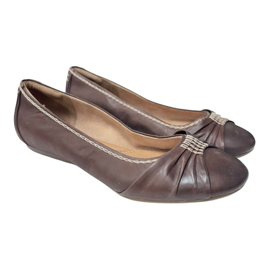 Shoes Flats By Clarks In Brown, Size:8.5