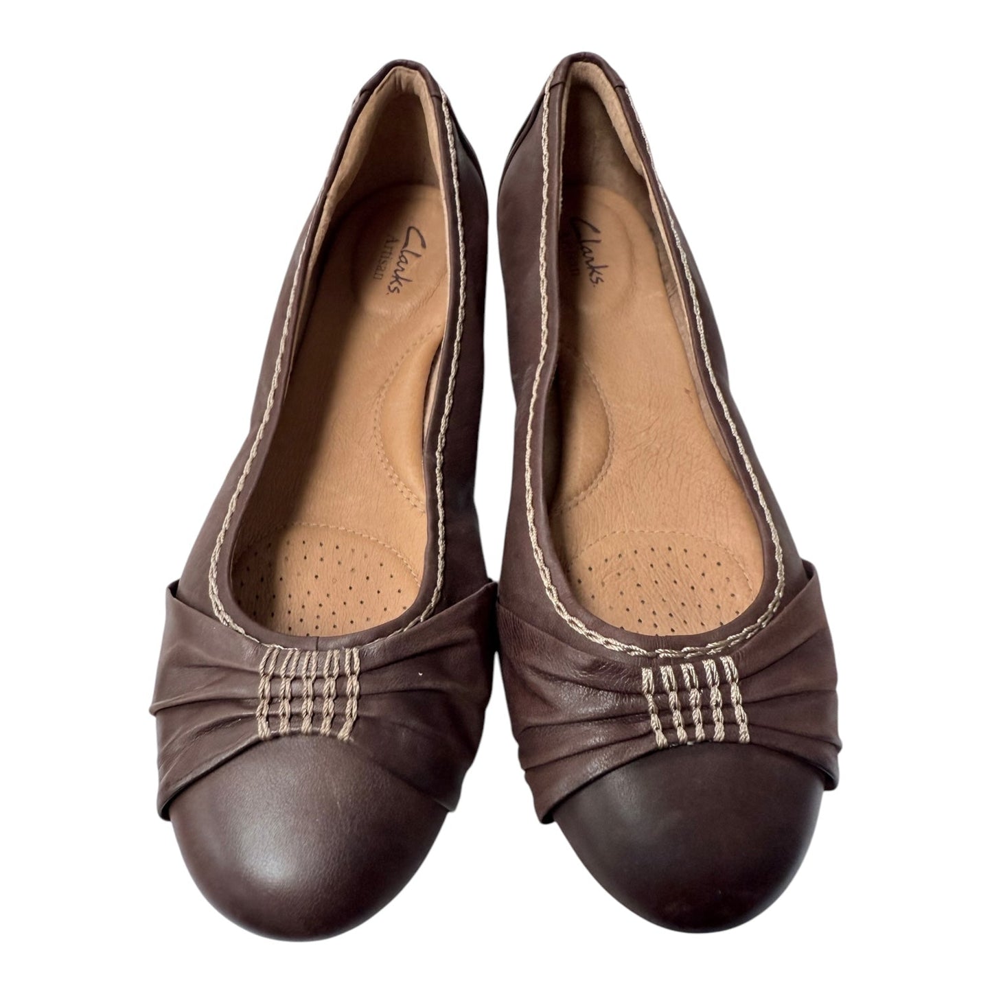 Shoes Flats By Clarks In Brown, Size:8.5