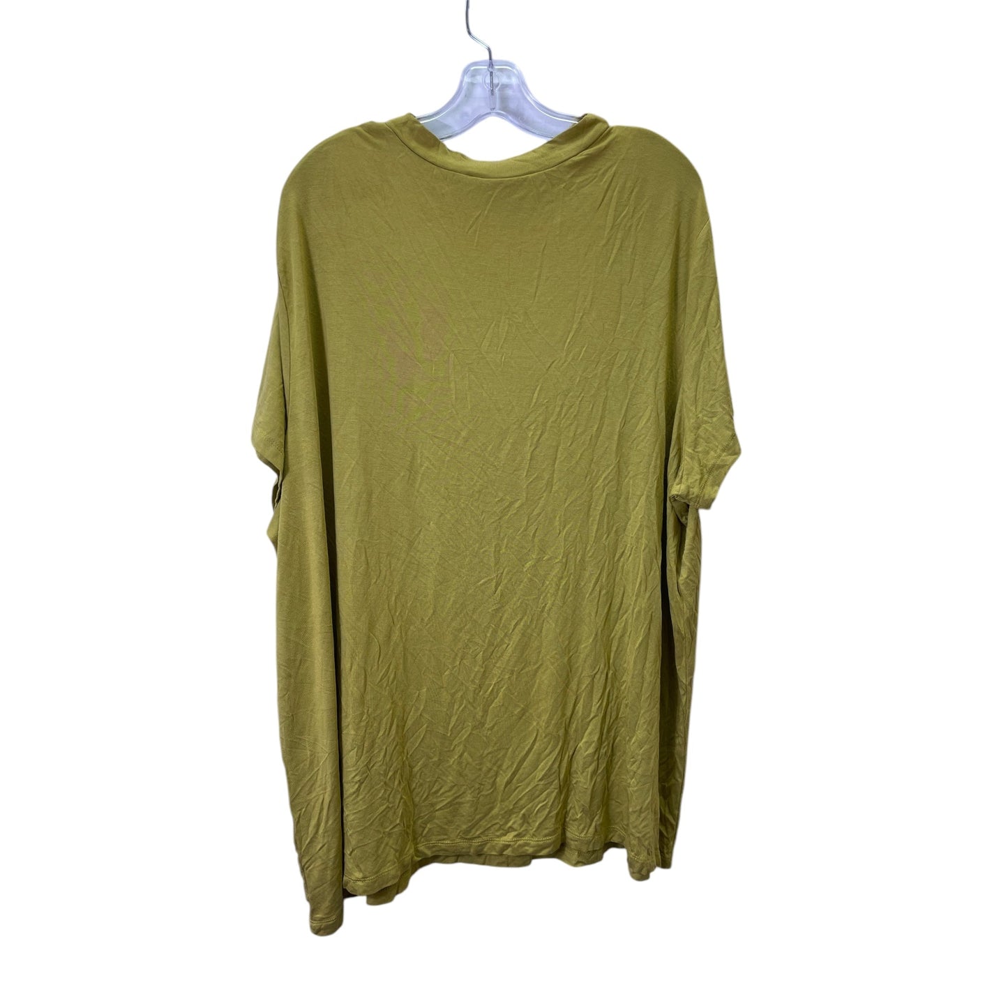 Top Ss Basic By Ashley Stewart In Yellow, Size:3X