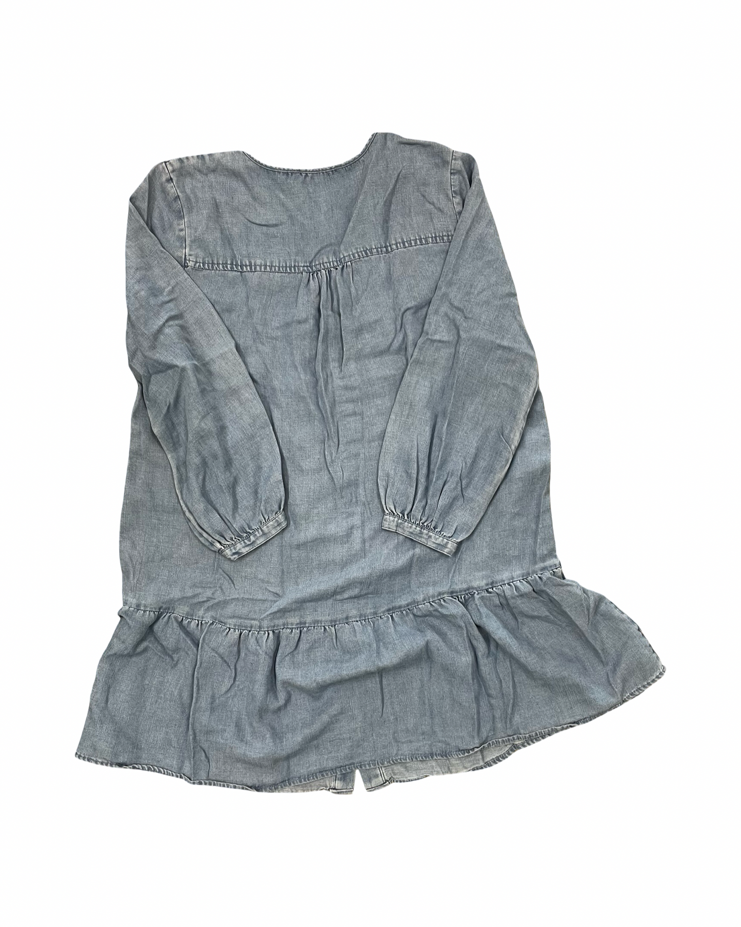 Dress Casual Midi By Loft In Blue Denim, Size:Lp