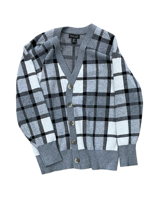 Cardigan By Rachel Zoe In Black & Grey, Size:Xl