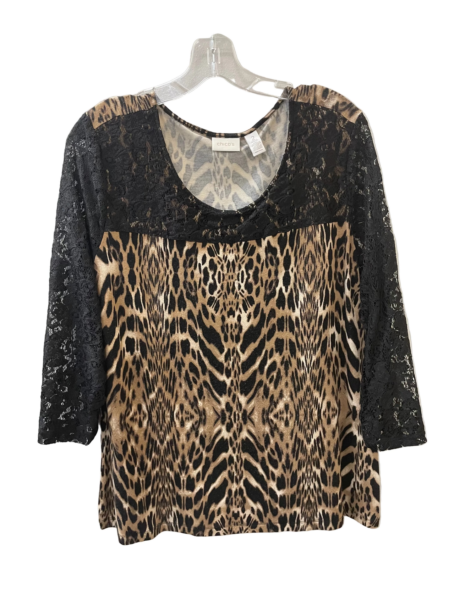 Top Ls By Chicos In Animal Print, Size:2