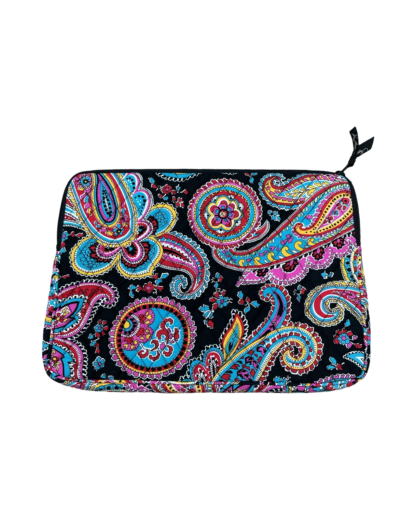 Laptop Bag By Vera Bradley In Black & Pink, Size:Medium