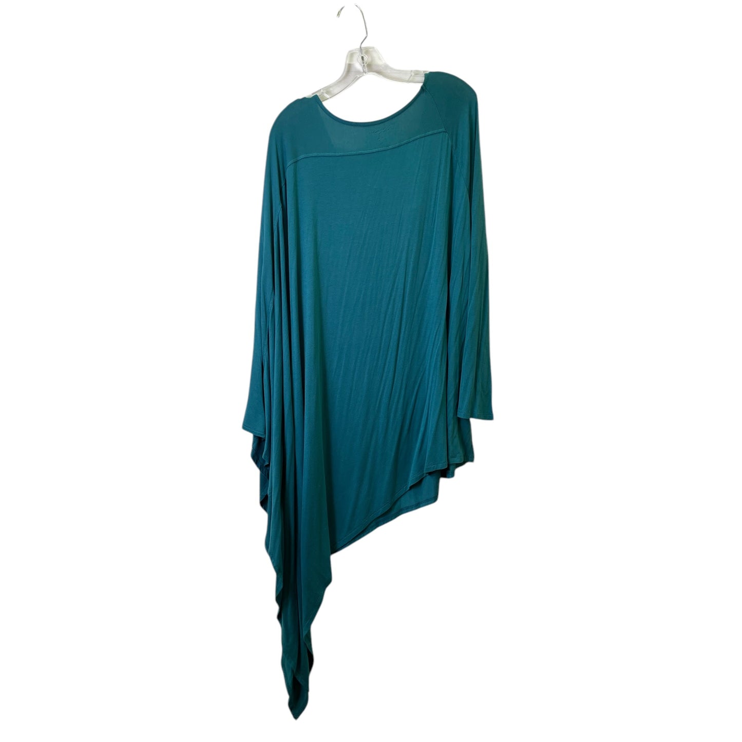 Tunic 3/4 Sleeve By Roamans In Teal, Size:1X