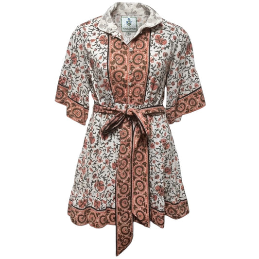Hamilton Shorty Kaftan Dress By Sue Sartor In Floral Print, Size: L