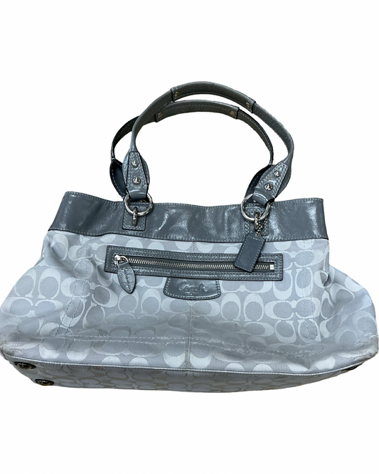 Handbag Designer By Coach In Grey, Size:Medium