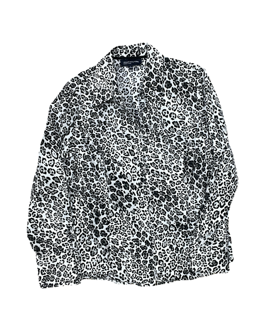 Jacket Shirt By Jones New York In Animal Print, Size:L
