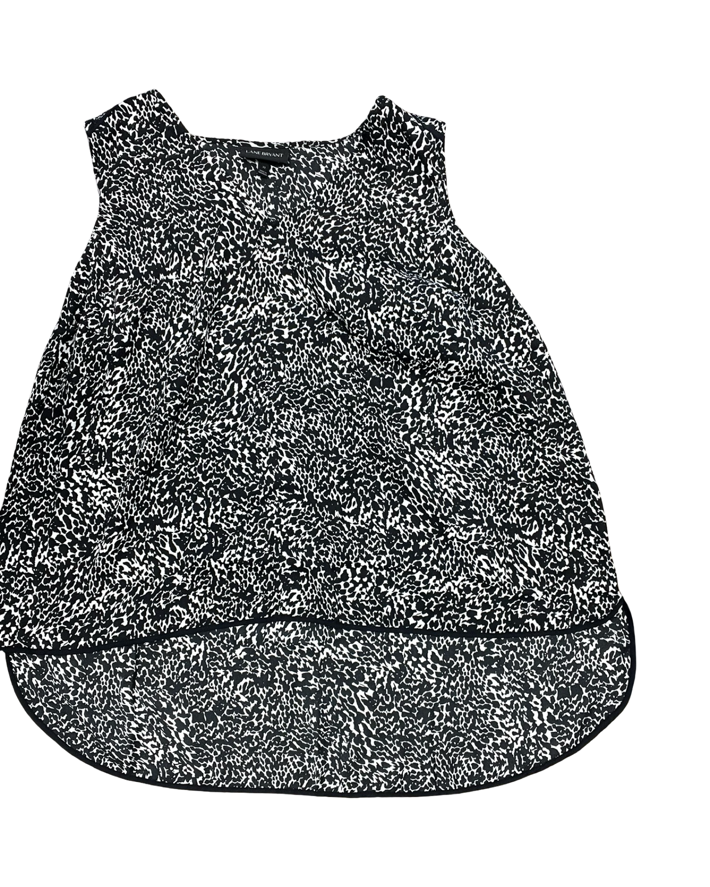 Top Sleeveless By Lane Bryant In Black & White, Size:3X