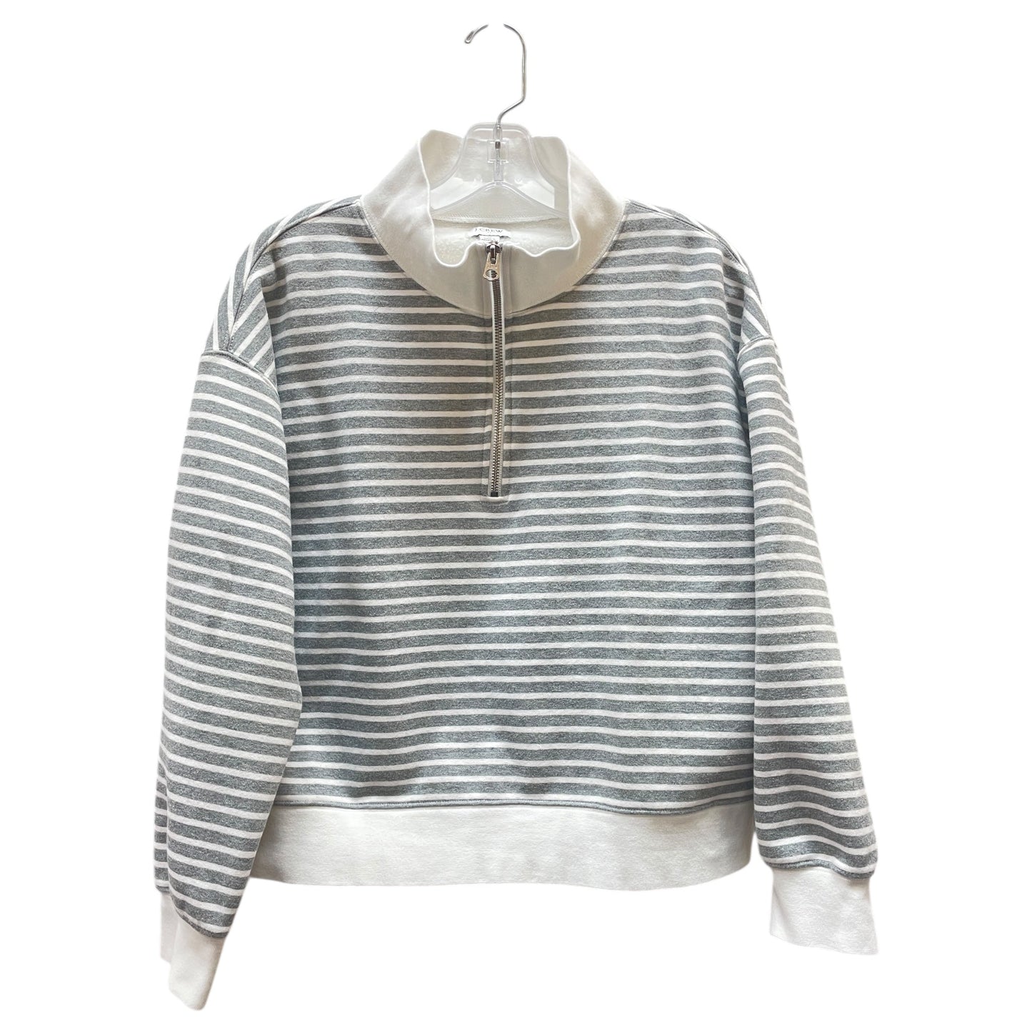Sweatshirt Collar By J. Crew In Grey & White, Size:M