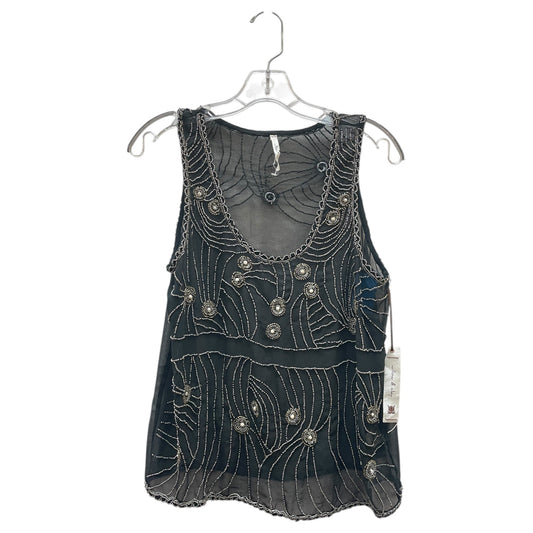 Top Sleeveless By Willow & Clay In Black, Size:L