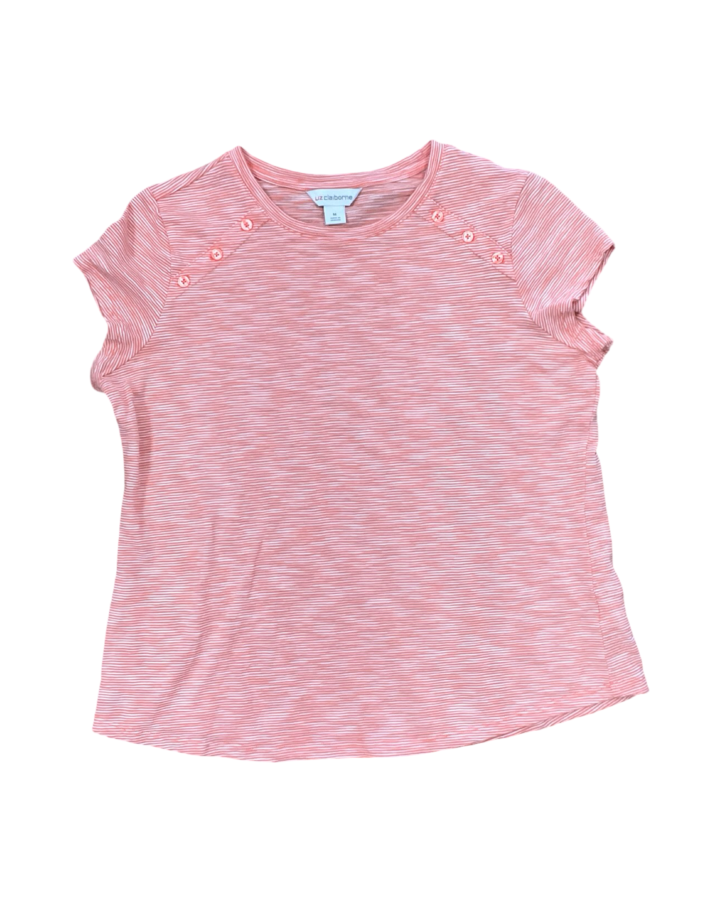 Top Ss By Liz Claiborne In Orange & White, Size:M