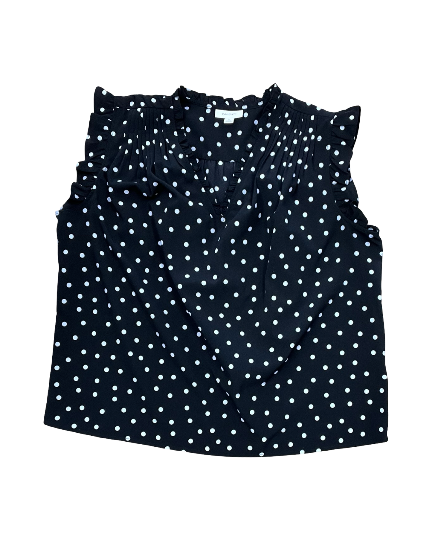 Top Sleeveless By On 34Th In Black & White, Size:Xl