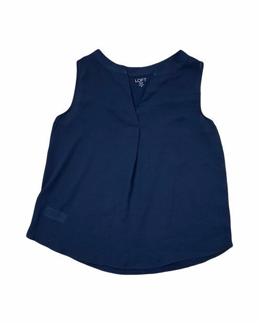 Top Sleeveless By Loft In Blue, Size:S