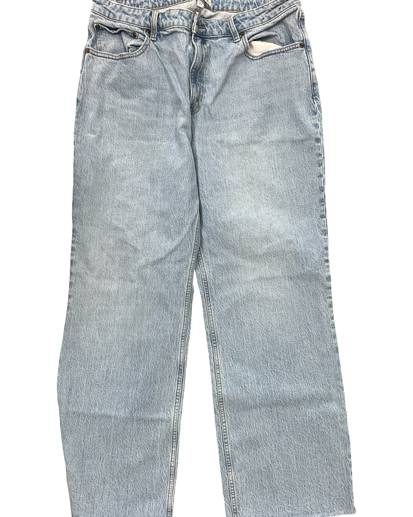 Jeans Wide Leg By Abercrombie And Fitch In Blue Denim, Size:16