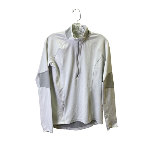 Athletic Top Ls Collar By Athleta In Cream, Size:M