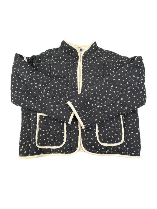 Jacket Puffer & Quilted By She + Sky In Black & Cream, Size:L