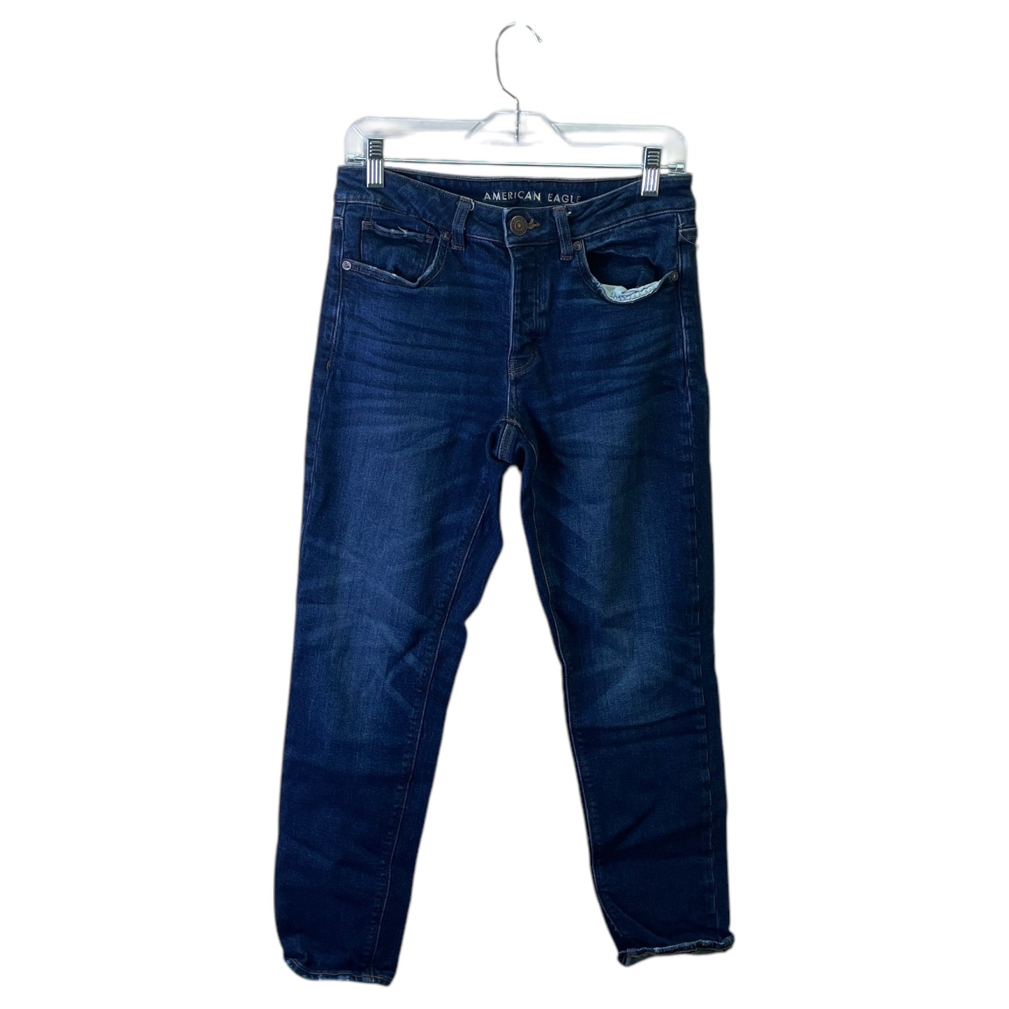 Jeans Straight By American Eagle In Blue Denim, Size:2