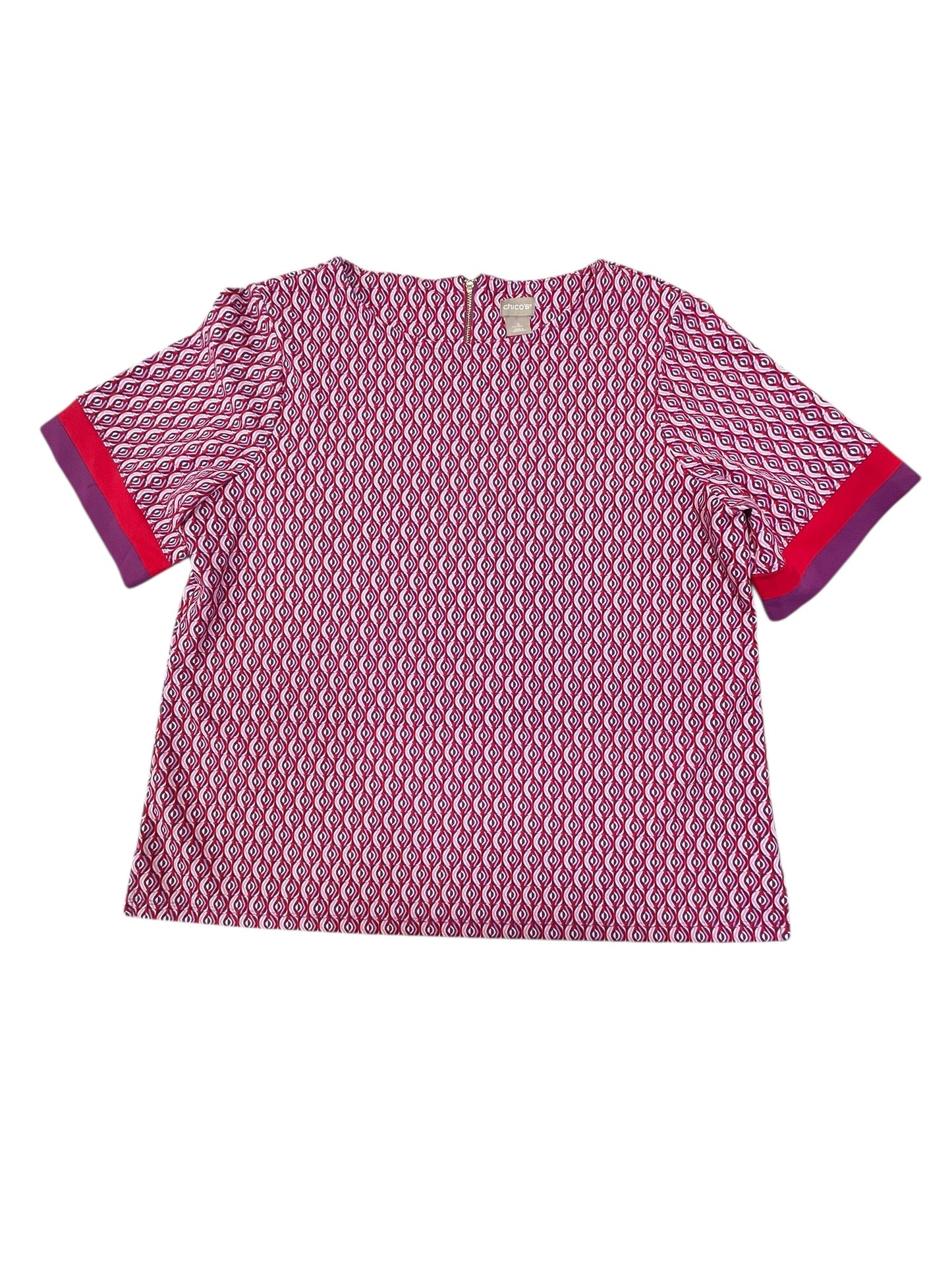 Top Ss By Chicos In Purple & Red, Size:L