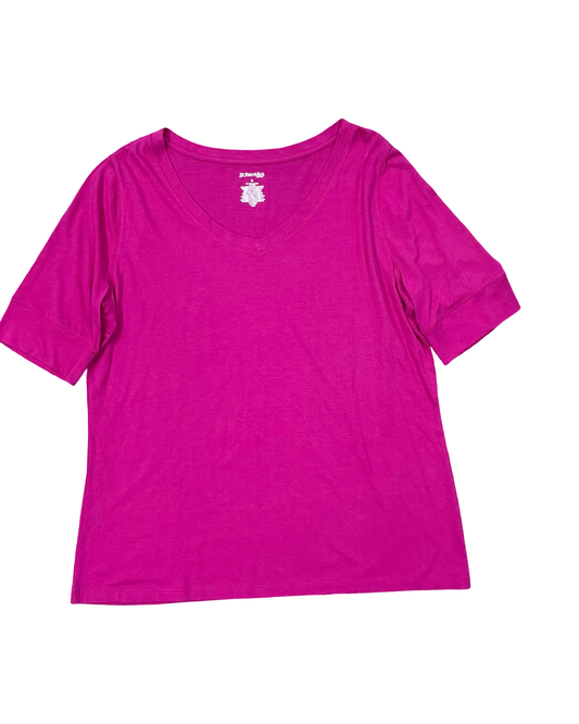Top Ss Basic By St Johns Bay In Pink, Size:Xl