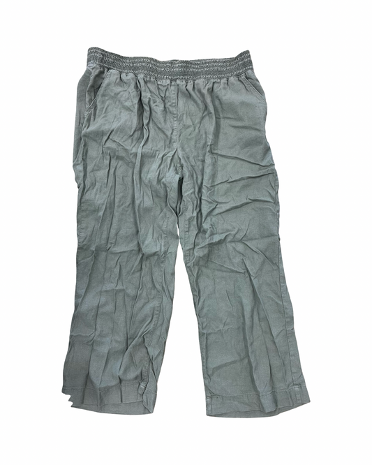 Pants Linen By Briggs In Green, Size:18
