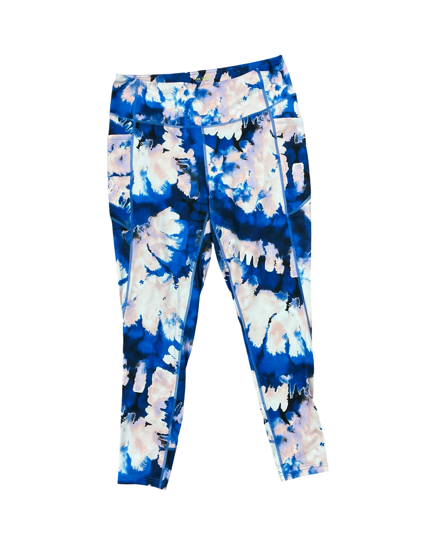 Athletic Leggings By Tek Gear In Blue, Size:1X