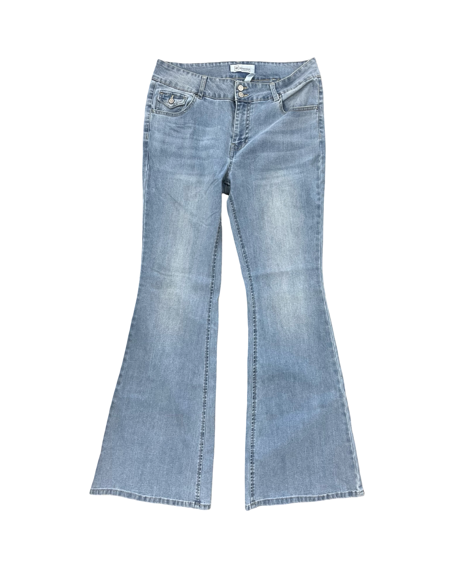 Jeans Flared By Celebrity Pink In Blue Denim, Size:10