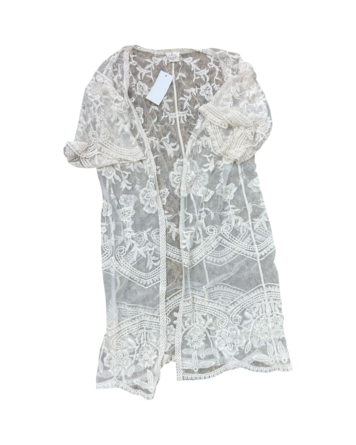 Cardigan By Ember In Cream, Size:L