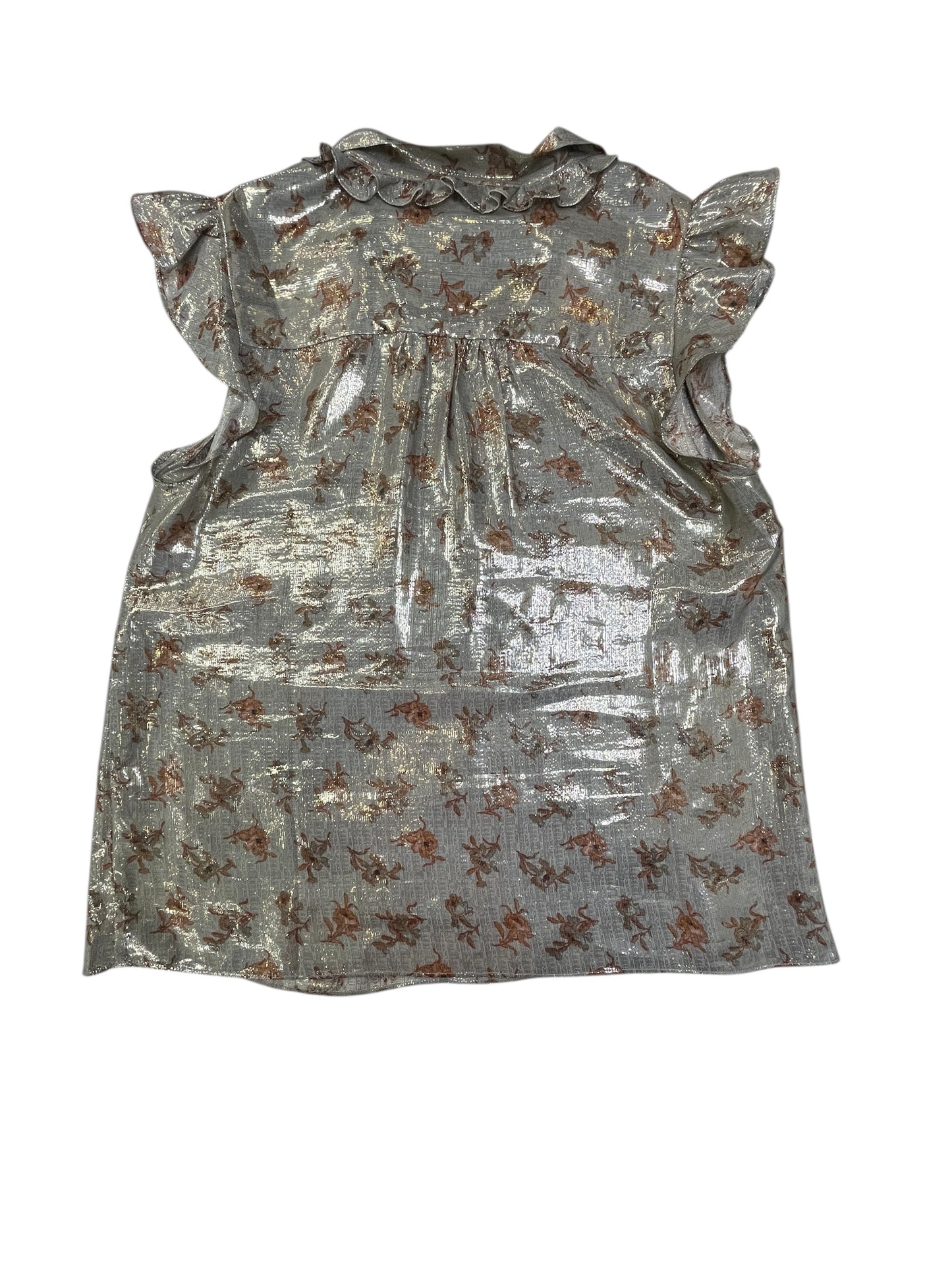 Blouse Sleeveless By Paige In Gold, Size:S