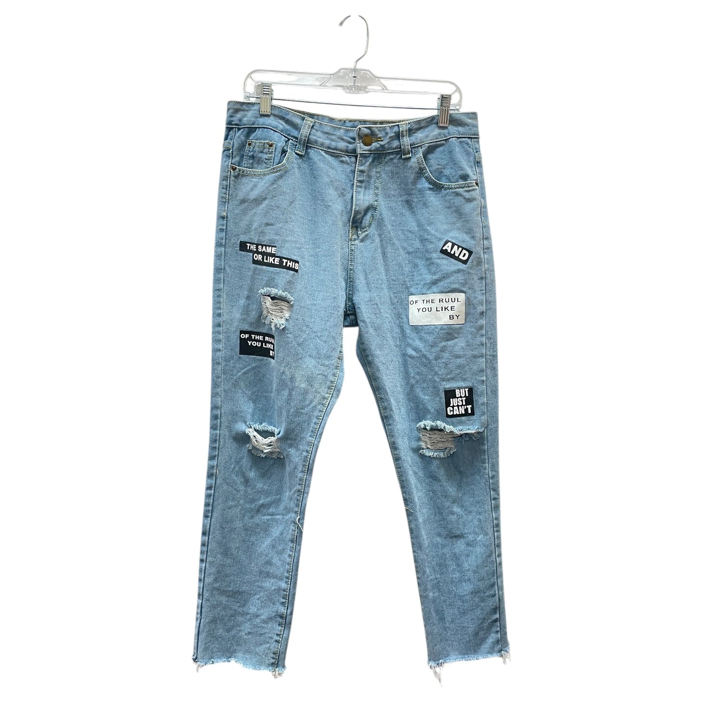 Jeans Boyfriend By Cmf In Blue, Size:16