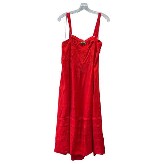 Dress Casual Midi By J. Crew In Red, Size:S