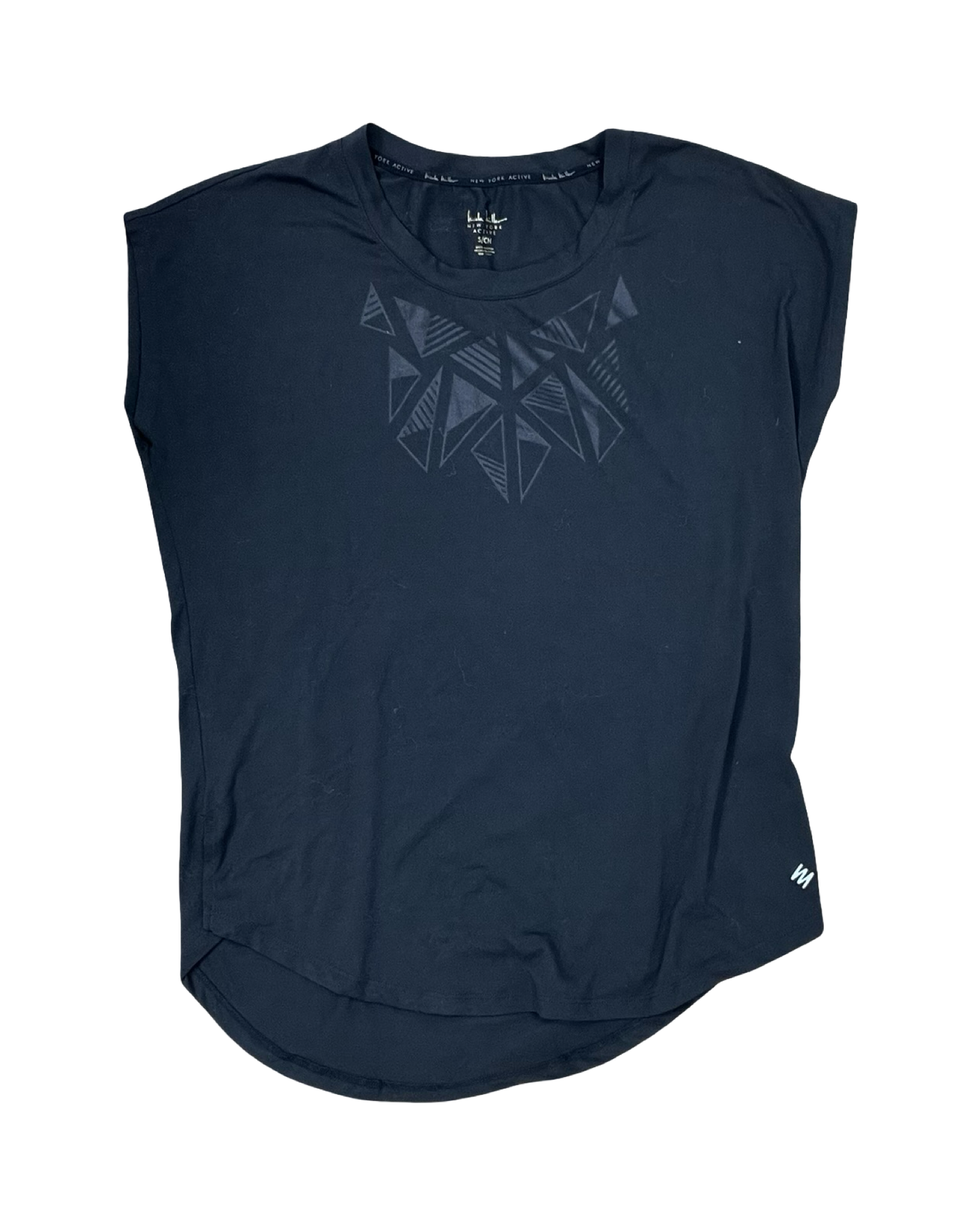 Athletic Top Ss By Nicole By Nicole Miller In Black, Size:S
