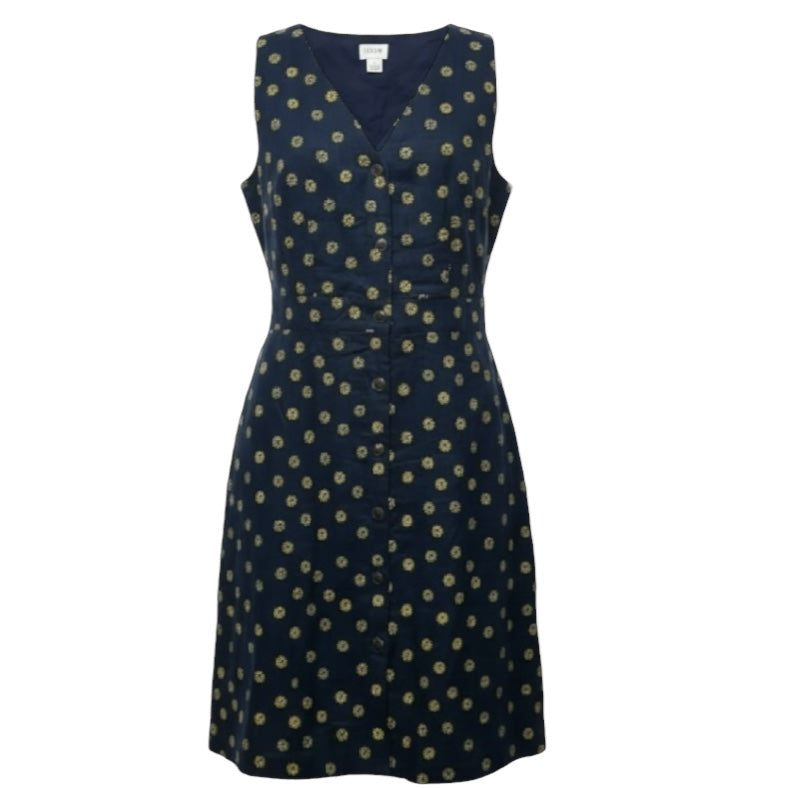 Printed Linen Blend Dress Casual Midi By J. Crew In Floral Print, Size: 6