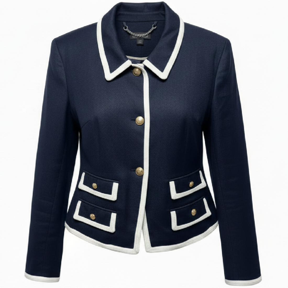 Linen Blend Blazer By J. Crew In Navy, Size: 14