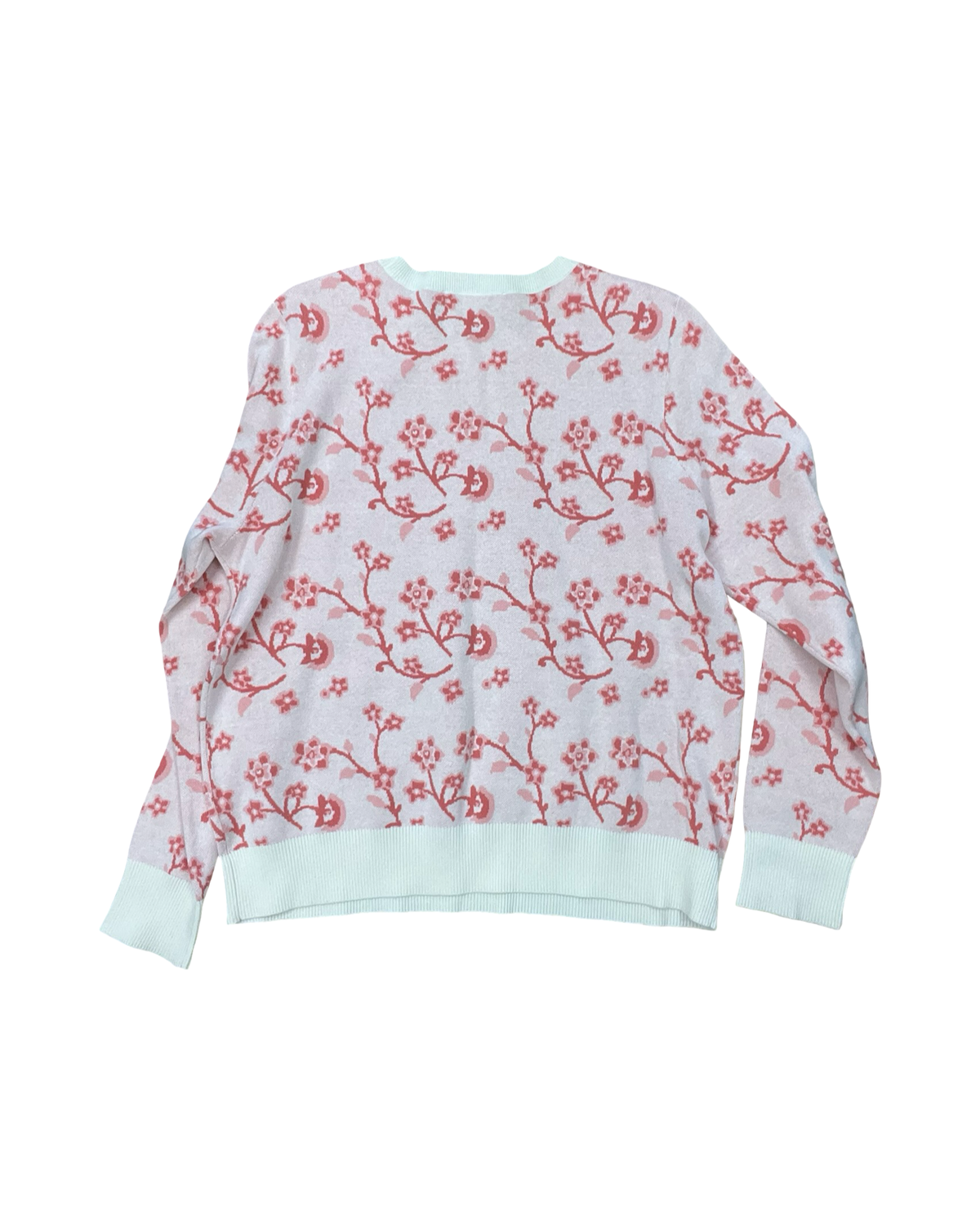 Sweater By Loft In Cream & Pink, Size:L