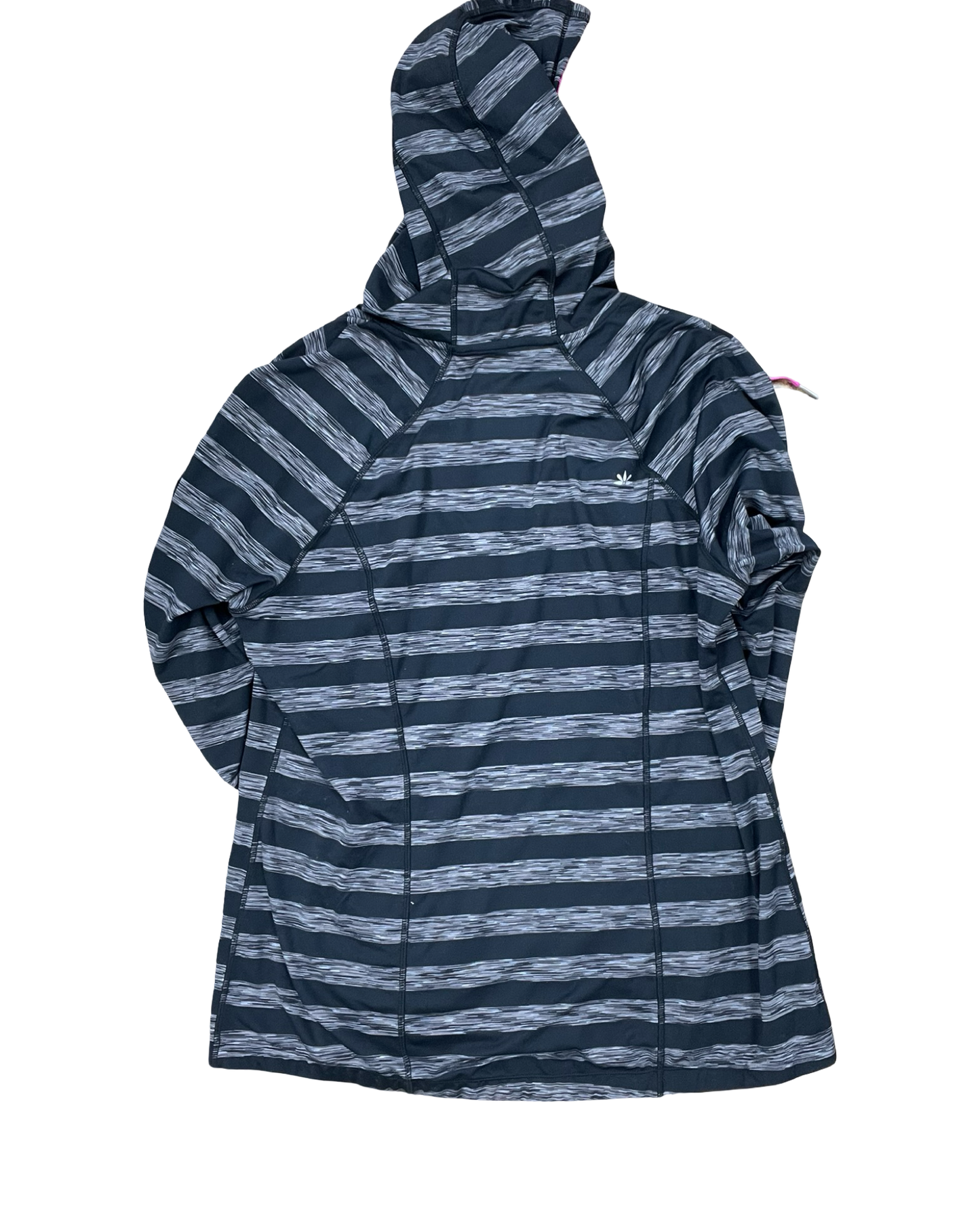 Athletic Jacket By Lukka In Black & Grey, Size:1X
